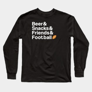 Beer and Football Long Sleeve T-Shirt